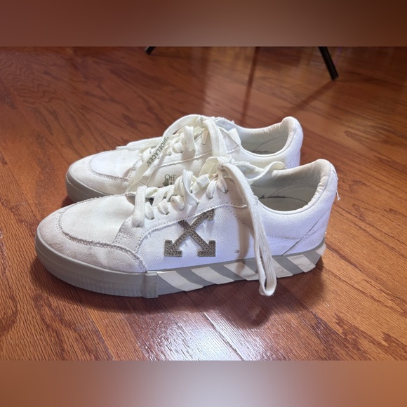 OFF WHITE Other - Off-White™ Low Vulcanized Canvas Sneaker White and Gray